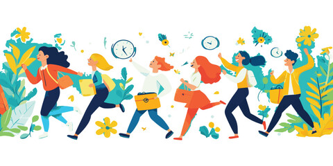 vector illustration of a dancing girl