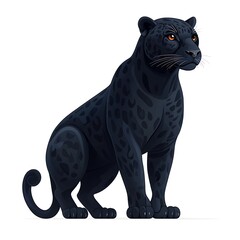 Fototapeta premium Majestic black jaguar standing strong and proud high resolution photo