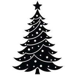 christmas tree isolated on white