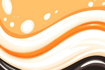 Abstract swirling creamy texture with orange, white, and dark accents