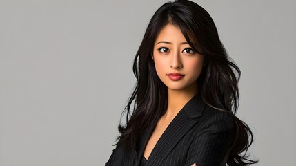 Fototapeta premium Professional Headshot of a Businesswoman in Formal Attire