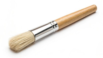 Fototapeta premium Round-tipped Brush on White Background