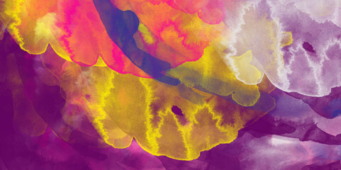 abstract watercolor background. Monochrome printing raster. abstract blue and purple hand painted ombre leaks watercolor vector. Brush stroked painting. 2D Illustration .