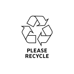 PLEASE RECYCLE LOGO VECTOR SIGN