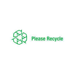 PLEASE RECYCLE SIGN LOGO