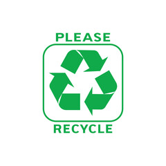 PLEASE RECYCLE SIGN VECTOR LOGO