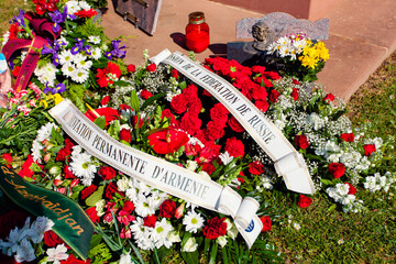 Russian fallen heroes memorial, cemetery in France, Strasbourg