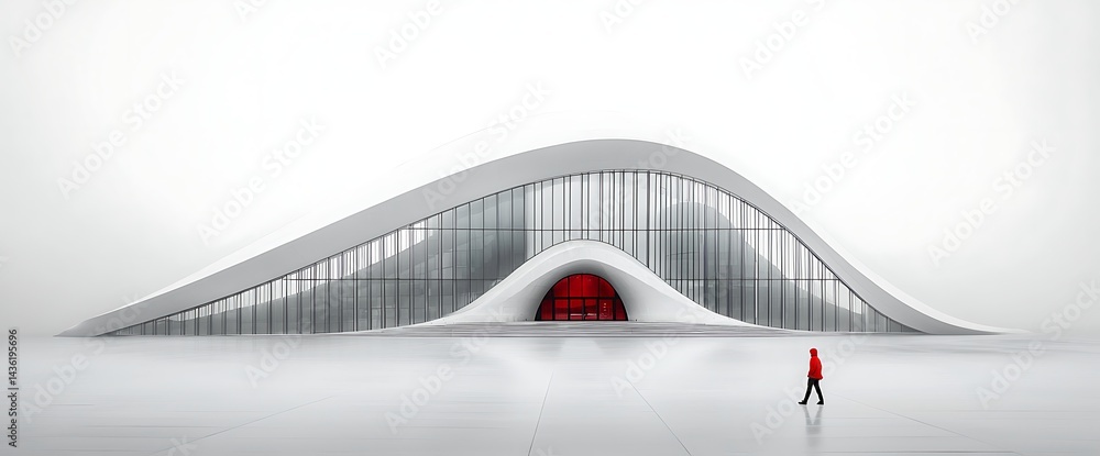Poster modern architecture in minimalist style