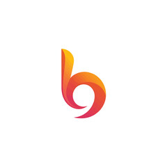 Obraz premium Creative B letter logo Flat Design Vector Illustration