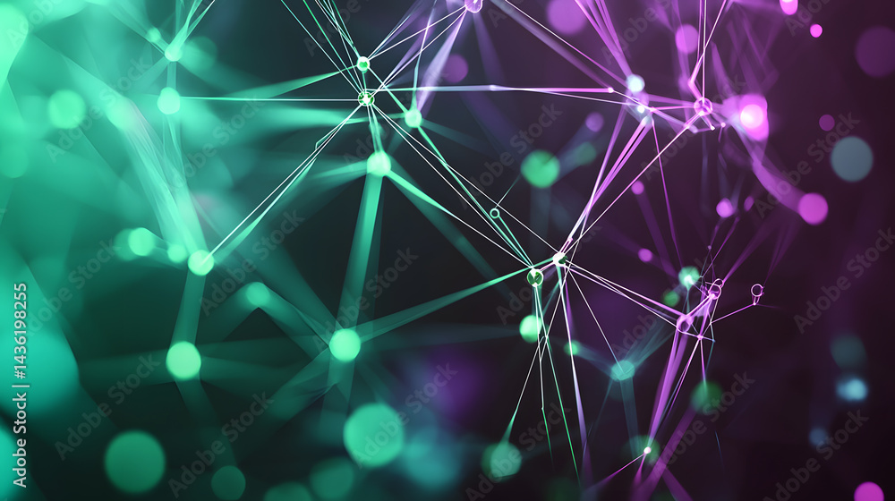 Poster multidimensional data visualization in quantum computing wallpaper abstract environment futuristic c