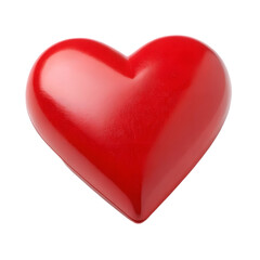 Fototapeta premium 3d red heart on transparent background PNG