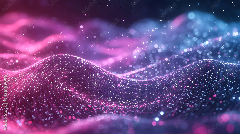 Poster mesmerizing quantum computing wallpaper multidimensional data visualization digital landscape abstra