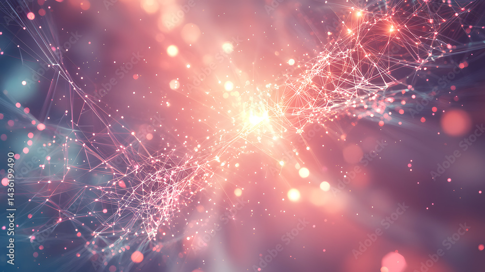 Poster quantum computing wallpaper multidimensional data visualization abstract context digital art futuris