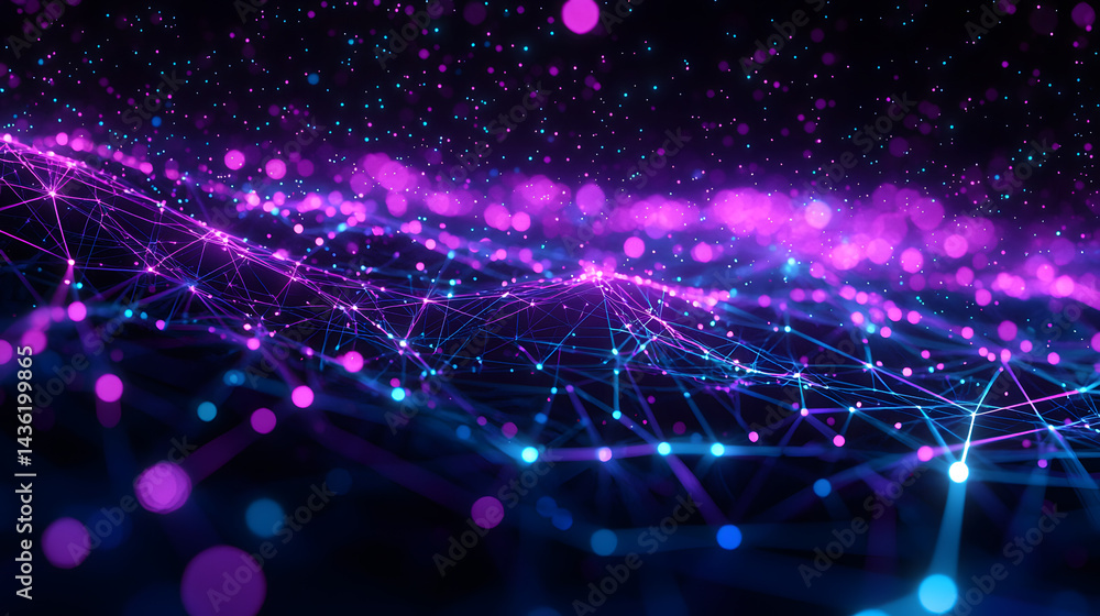 Poster multidimensional data visualization quantum computing wallpaper digital realm abstract design futuri