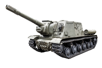 ISU-152 self-propelled artillery isolated on white
