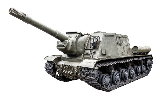 ISU-152 self-propelled artillery isolated on white
