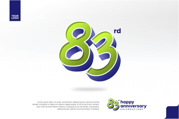 25th Anniversary 3D Number with Silver Jubilee Design in Pear Green and Violet Blue