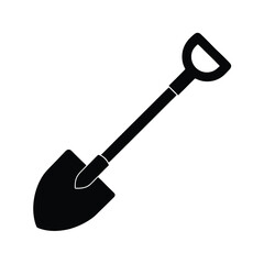 Shovel Stencil Icon Vector Illustration