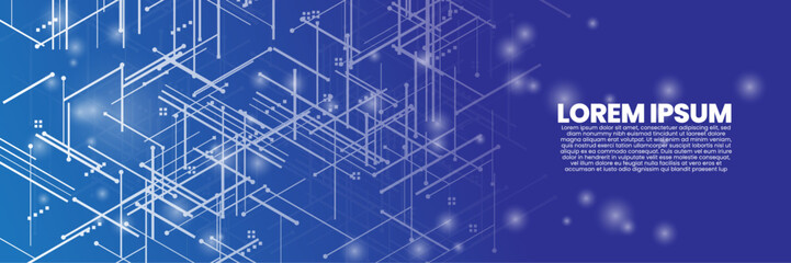 Futuristic colorfull tech background with abstract circuit lines. AI inspired Background