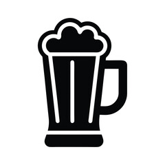 Beer Stencil Icon Vector Illustration