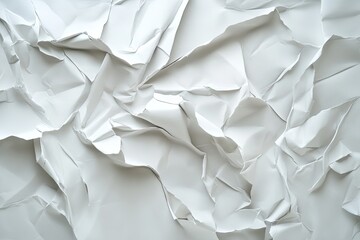 Fototapeta premium Crumpled white paper texture