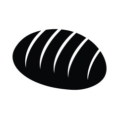 Bread Stencil Icon Vector Illustration