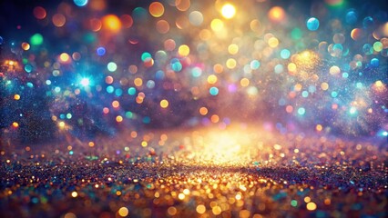 Obraz premium Shimmering Celebration A Sparkling Festive Background of Glimmering Lights and Glittering Dust