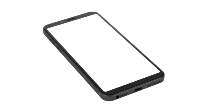 Sleek smartphone on a dark background highlighting its design  features