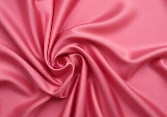 Obraz premium Elegant Pink Silk Fabric Luxurious Texture, Smooth Surface, Flowing Drapes, Wavy Textile Background.