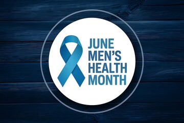 Support Men s Health this June Awareness ribbon blue wood background