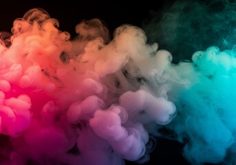 Fototapeta premium 幻想的な色彩 虹色煙の躍動感