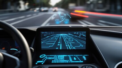 Long Exposure Night Highway Traffic Blur: Dynamic Automotive Scene with Vibrant Light Streaks and Motion.