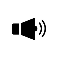 Black Icon of a Speakerphone with Voice Wave