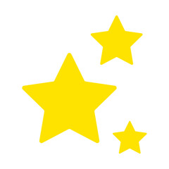 三つの星のベクターイラスト：ミニマルな輝き - Three Stars Vector Illustration: Minimal Shine
