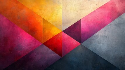 Fototapeta premium Vibrant geometric abstract background featuring bold colors and dynamic shapes, perfect for modern design projects and creative applications.