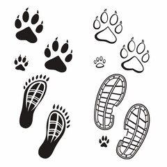 Professional Footprint Vector Graphic: Bear.