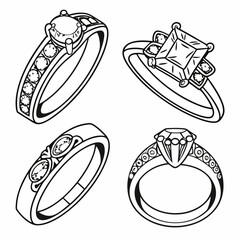 Diamond Rings: Elegant Solitaire.
