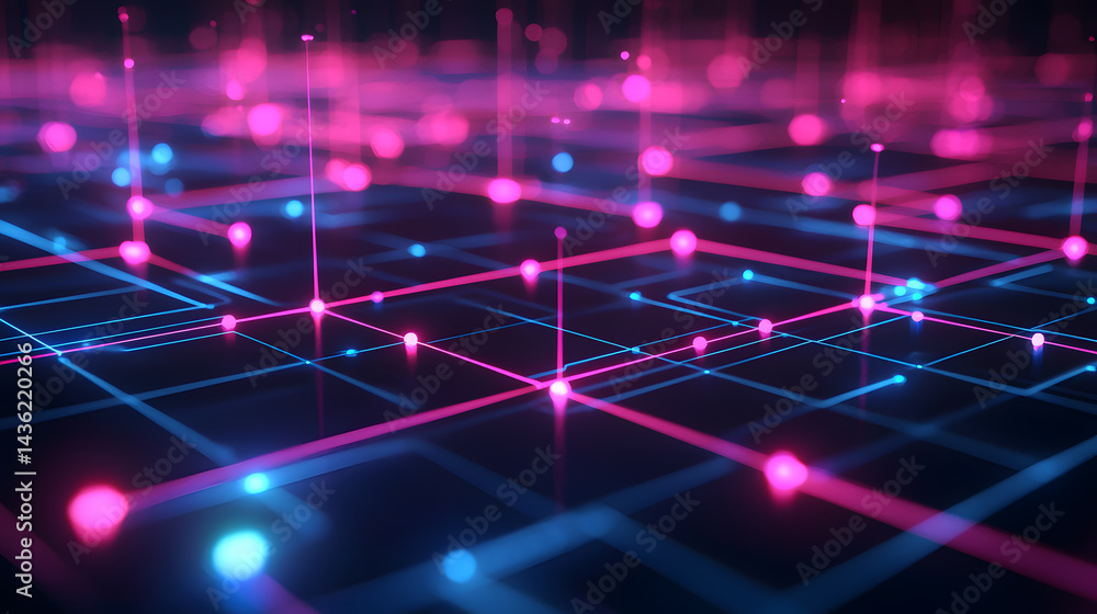 Poster Glowing data flow representation in abstract form digital realm visual art tech environment futuristic viewpoint conceptual design