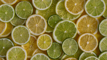 Fototapeta premium Sliced Citrus Fruits Pattern Background