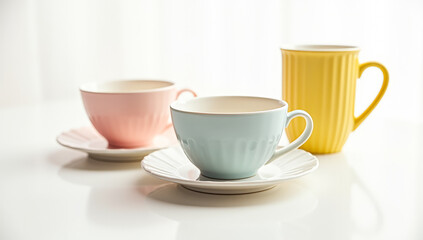 eco tableware made of paper on a white background