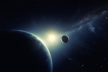 Planets in space
