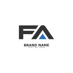 Modern Letter FA,AF,F and A Logo Design Template Creative Vector Image