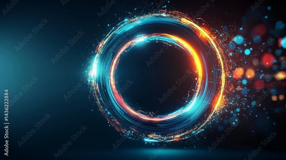 Poster mesmerizing lights in motion: an abstract masterpiece’ becomes ‘a dazzling display of moving lights: