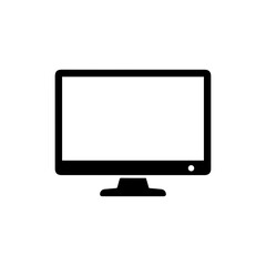 Icon of Desktop Computer Monitor with Stand and Thin Bezel