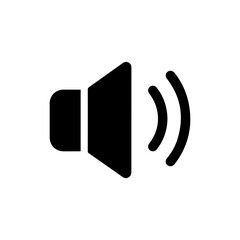 Small Speaker Icon with Sound Waves Emanating