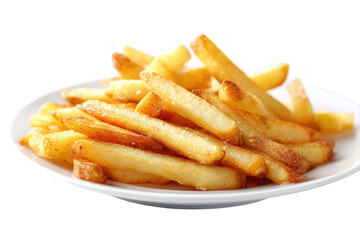 french fries on white background