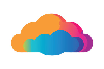 Colorful Watercolor Cloud Art Background