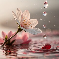 flower and water