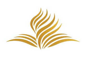 Gold Line Grass Texture Organic Design