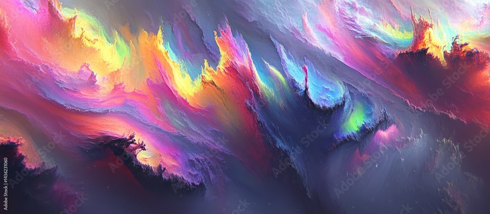 Poster chromatic etherealness: a vivid and dynamic display of nebulous color gradients
